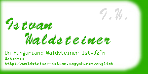 istvan waldsteiner business card